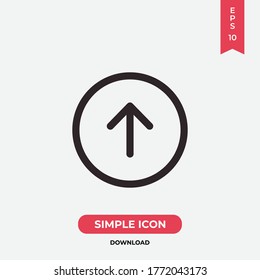 Upload icon vector. Up sign