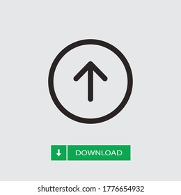 Upload icon vector. Up sign