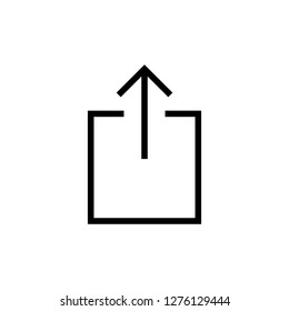 Upload icon vector. Upload sign icon. Upload button. Load symbol.