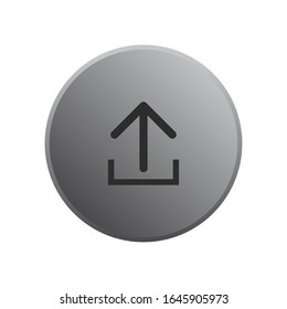 Upload Icon vector sign isolated for graphic and web design. Upload symbol template color editable on white background.