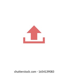 upload Icon vector sign isolated for graphic and web design. upload symbol template color editable on white background.