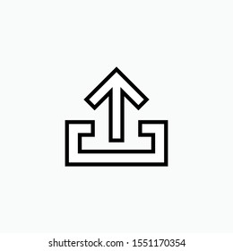 Upload Icon - Vector, Sign and Symbol for Design, Presentation, Website or Apps Elements.