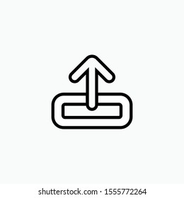 Upload Icon - Vector, Sign and Symbol for Design, Presentation, Website or Apps Elements.