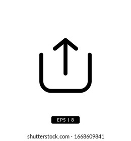 Upload Icon Vector - Sign or Symbol