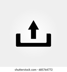 upload icon. vector sign symbol on white background