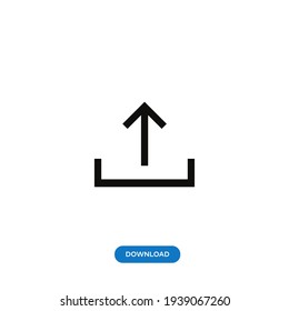 Icon-Vektorgrafik hochladen. Einfaches Upload-Zeichen