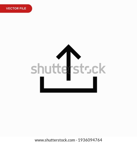 Upload icon vector. Simple upload sign