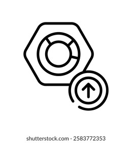 Upload icon vector stock illustration