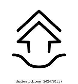 Subir Icono Vector Símbolo Diseño Ilustración