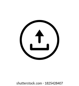 Upload icon vector. symbol isolated on white background