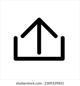 Upload-Icon, Upload von Vektorgrafik, trendiges Konzept, für Website, Benutzeroberfläche, Icon-Apps, Entwicklung von Apps, Vektorgrafik