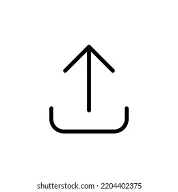 Upload icon vector for web and mobile app. load data sign and symbol