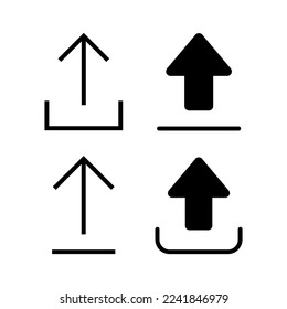Upload icon vector for web and mobile app. load data sign and symbol