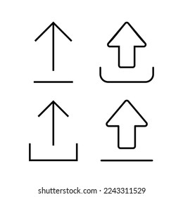 Upload icon vector for web and mobile app. load data sign and symbol