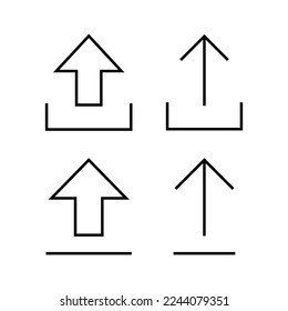 Upload icon vector for web and mobile app. load data sign and symbol