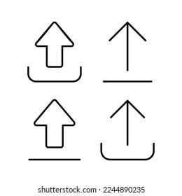 Upload icon vector for web and mobile app. load data sign and symbol