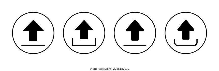 Upload icon vector for web and mobile app. load data sign and symbol