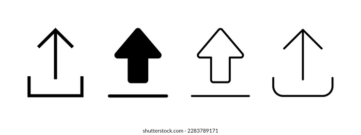 Upload icon vector for web and mobile app. load data sign and symbol