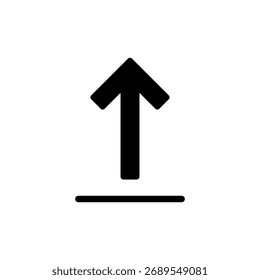 Upload icon vector for web and mobile app. load data sign and symbol