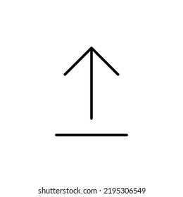 Icono de envío para aplicación web y móvil. símbolo y signo de datos de carga