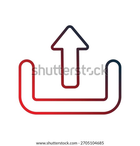 Upload icon with white background vector stock illustration