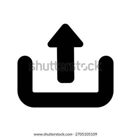Upload icon with white background vector stock illustration