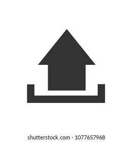 Upload icon,loading vector sign isolated on white background.Simple upload illustration for web and mobile platforms.