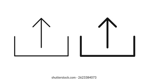 Symbole auf weißem Hintergrund für das Web hochladen