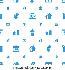 upload icons pattern seamless white background. Included editable filled top of cargo box, arrow up, window browser upload, arrow down icons. upload icons for web and mobile.