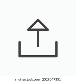 Upload icons set. filled and line illustration