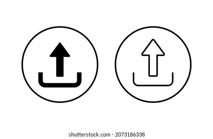 Upload icons set. load data sign and symbol