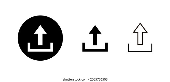 Upload icons set. load data sign and symbol