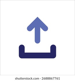 upload icons. simple colored vector