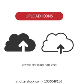 Upload icons stroked and filled