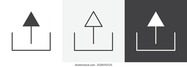 Upload icon.Trendy modern flat linear vector illustration on white background.