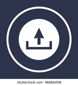 Upload  icon,vector. Flat design.  