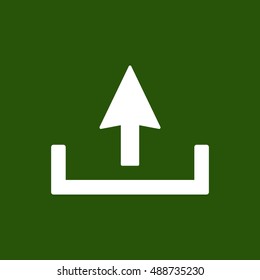 Upload  icon,vector. Flat design.