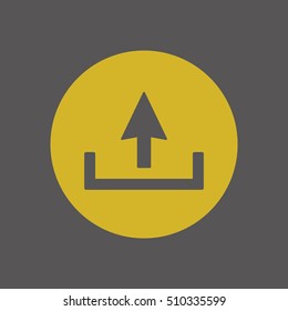 Upload  icon,vector. Flat design.  