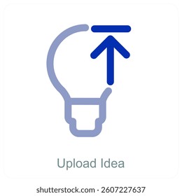 Upload Idea and innovation icon concept