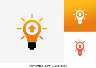 Upload Idea Logo Template Design Vector, Emblem, Design Concept, Creative Symbol, Icon