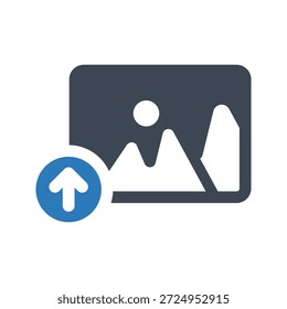 Bild hochladen-Symbol. Vektor und Glyphe