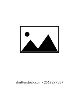 Upload image icon. Vector illustration.