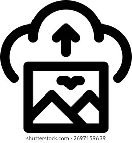 Upload Image, Image, Upload Outline Icon