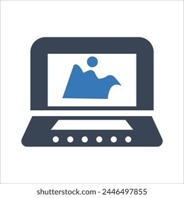 Cargar Imagen icono de foto (Ilustración vectorial)