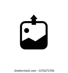 upload images icon design vector illustration