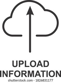 Upload Information Icon, Sign and symbol