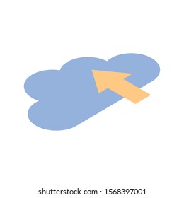 upload information in white background vector illustration design