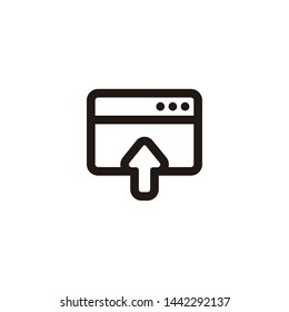 upload to internet icon sign signifier vector