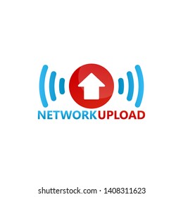 Upload Internet Network Logo Template Design Vector, Emblem, Design Concept, Creative Symbol, Icon