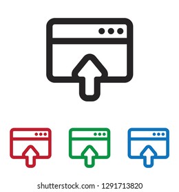 Upload internet vector icon